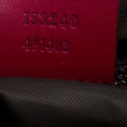 Gucci Beige/Burgundy GG Canvas Carryall Duffel Bag