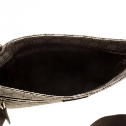 Pre Owned Gucci Beige/Brown GG Supreme Canvas Small Flat Messenger Bag