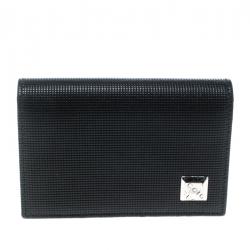 Gucci Black Textured Leather Card Case