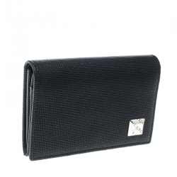 Gucci Black Textured Leather Card Case