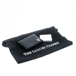 Gucci Black Textured Leather Card Case