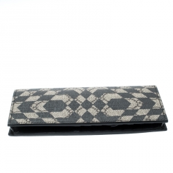 Gucci Beige/Black GG Supreme Canvas Bifold Continental Wallet