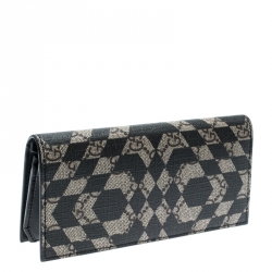 Gucci Beige/Black GG Supreme Canvas Bifold Continental Wallet