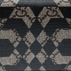 Gucci Beige/Black GG Supreme Canvas Bifold Continental Wallet