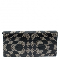Gucci Beige/Black GG Supreme Canvas Bifold Continental Wallet
