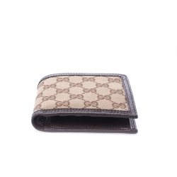 Gucci Beige/Brown GG Canvas and Leather Bifold Wallet