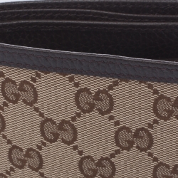 Gucci Beige/Brown GG Canvas and Leather Bifold Wallet
