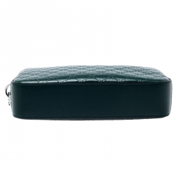 Gucci Dark Green Guccissima Leather Pouch 
