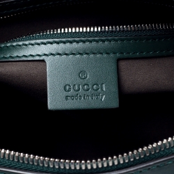 Gucci Dark Green Guccissima Leather Pouch 