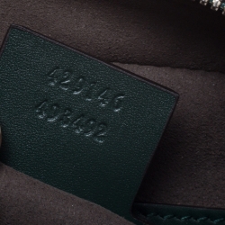 Gucci Dark Green Guccissima Leather Zip Wristlet Pouch