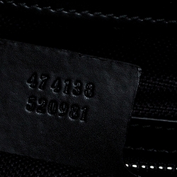 Gucci Black GG Supreme Canvas and Leather Web Messenger Bag
