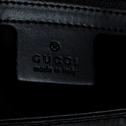 Gucci Black GG Supreme Canvas and Leather Web Messenger Bag