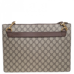 Gucci Beige GG Supreme Canvas and Leather Courrier Messenger Bag