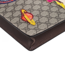 Gucci Beige GG Supreme Canvas and Leather Courrier Messenger Bag