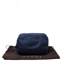 Gucci Blue GG Nylon Toiletry Pouch