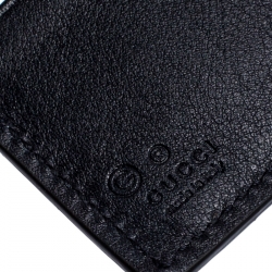 مملوكة مسبقًا Gucci Navy Blue Microguccissima Leather Bifold Wallet