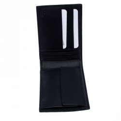 مملوكة مسبقًا Gucci Navy Blue Microguccissima Leather Bifold Wallet