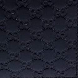 مملوكة مسبقًا Gucci Navy Blue Microguccissima Leather Bifold Wallet