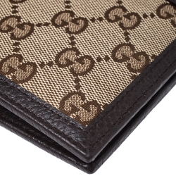Gucci Beige/Brown GG Canvas Dollar Bifold Wallet