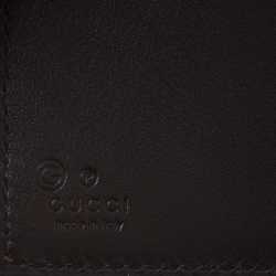 Gucci Dark Brown Micro Guccissima Leather Bifold Wallet