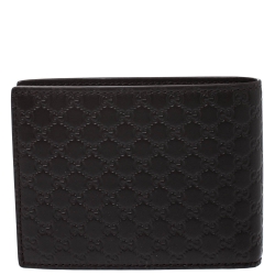 Gucci Dark Brown Microguccissima Leather Bifold Wallet