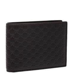 Gucci Dark Brown Microguccissima Leather Bifold Wallet