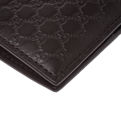 Gucci Dark Brown Microguccissima Leather Bifold Wallet