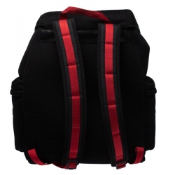 Gucci Black Mesh Fabric Hollywood Embroidered Backpack