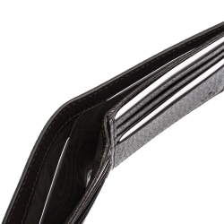 Pre Owned Gucci Dark Brown Leather GG Marmont Bifold Wallet