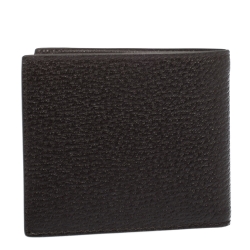 Pre Owned Gucci Dark Brown Leather GG Marmont Bifold Wallet