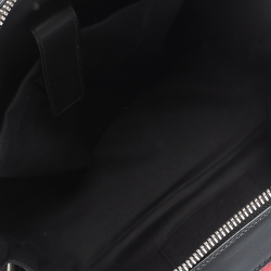 Gucci Black GG Supreme Canvas and Leather Web Backpack
