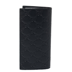Gucci Navy Blue Guccissima Leather Long Wallet