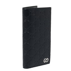Gucci Navy Blue Guccissima Leather Long Wallet