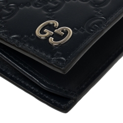 Gucci Navy Blue Guccissima Leather Long Wallet