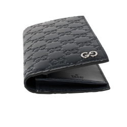 Gucci Navy Blue Guccissima Leather Long Wallet