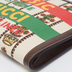 Gucci Multicolor Print Canvas and Leather 100 Centennial Pouch