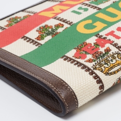 Gucci Multicolor Print Canvas and Leather 100 Centennial Pouch