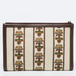 Gucci Multicolor Print Canvas and Leather 100 Centennial Pouch
