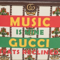 Gucci Multicolor Print Canvas and Leather 100 Centennial Pouch
