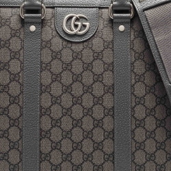 Pre Owned Gucci Dark Grey GG Supreme Canvas Medium Ophidia Tote
