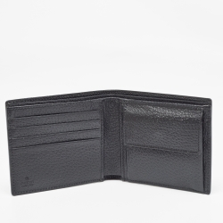 Gucci Black Leather GG Marmont Bifold Wallet