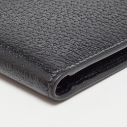 Gucci Black Leather GG Marmont Bifold Wallet