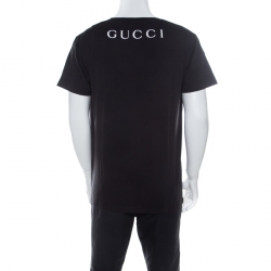 Gucci Black Cotton Jersey Metal Print T Shirt M 