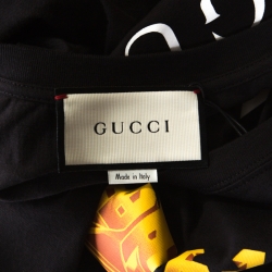 Gucci Black Cotton Jersey Metal Print T Shirt M 