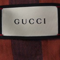 Gucci Blue Monochrome Quilted Denim Convertible Sleeve Jacket M