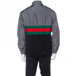 Gucci Multicolor GG Supreme Web Stripe Track Jacket M 