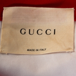 Gucci Red Denim Raw Edge Detail Shorts M