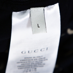 مملوكة مسبقًا Gucci Navy Blue GG Jacquard Knit Joggers L