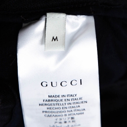 Pre Owned بنطلون رياضي غوتشي تفاصيل مخطط ويب جيرسيه أسود M