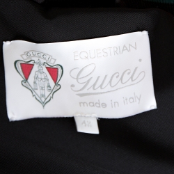 Gucci Black Synthetic Hysteria Web Zip Front Track Jacket M
